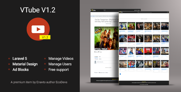 VTube v1.2 - Video Hosting & Sharing Script