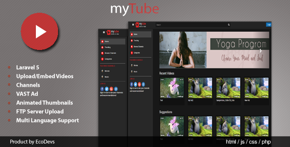 MyTube V1.0 - YouTube Clone